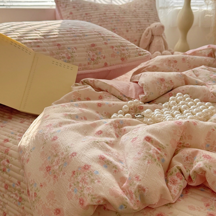 91家纺网 家纺一手货源 找家纺 （总）玉海棠家纺 2026新款A类云感双层纱7A抗菌夏被夏凉被空调被四件套