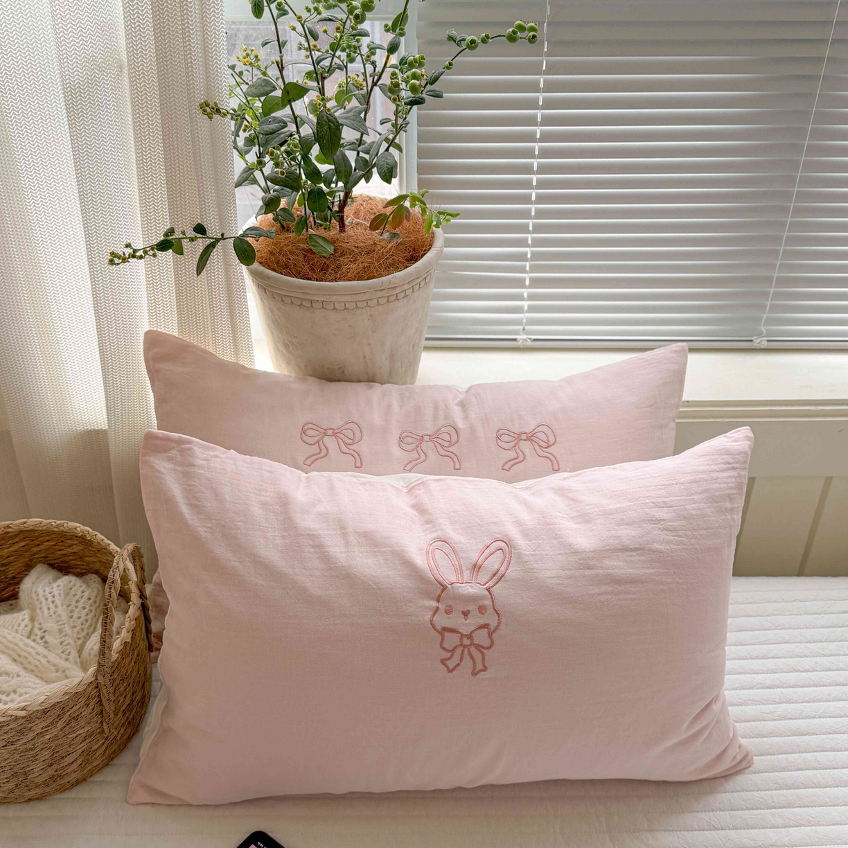 91家纺网 家纺一手货源 找家纺 FORTWO家纺原创设计（FOR TWO家纺） 2026新款双层纱单品枕套单枕套枕套单件 组合图 仅供参考