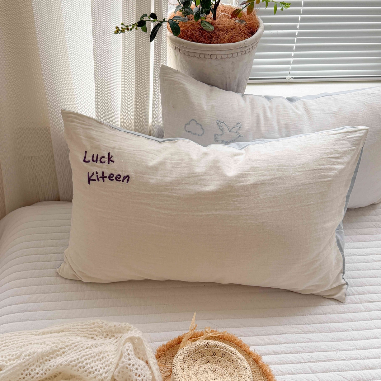 91家纺网 家纺一手货源 找家纺 FORTWO家纺原创设计（FOR TWO家纺） 2026新款双层纱单品枕套单枕套枕套单件 组合图 仅供参考