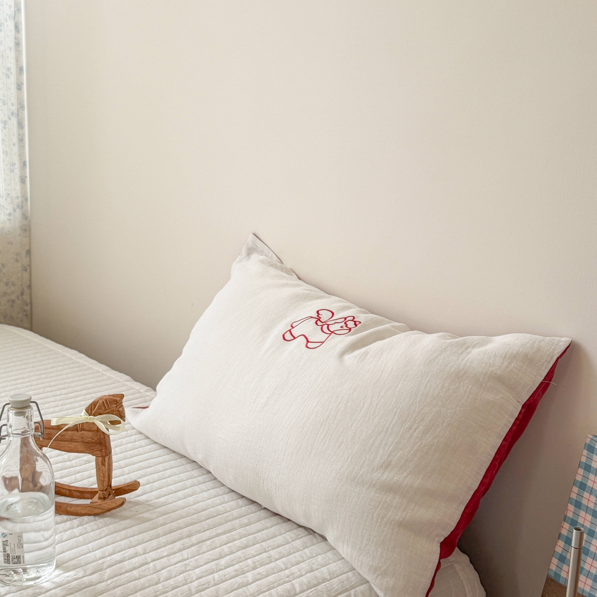 FORTWO家纺原创设计（FOR TWO家纺） 2026新款双层纱单品枕套单枕套枕套单件 小红马