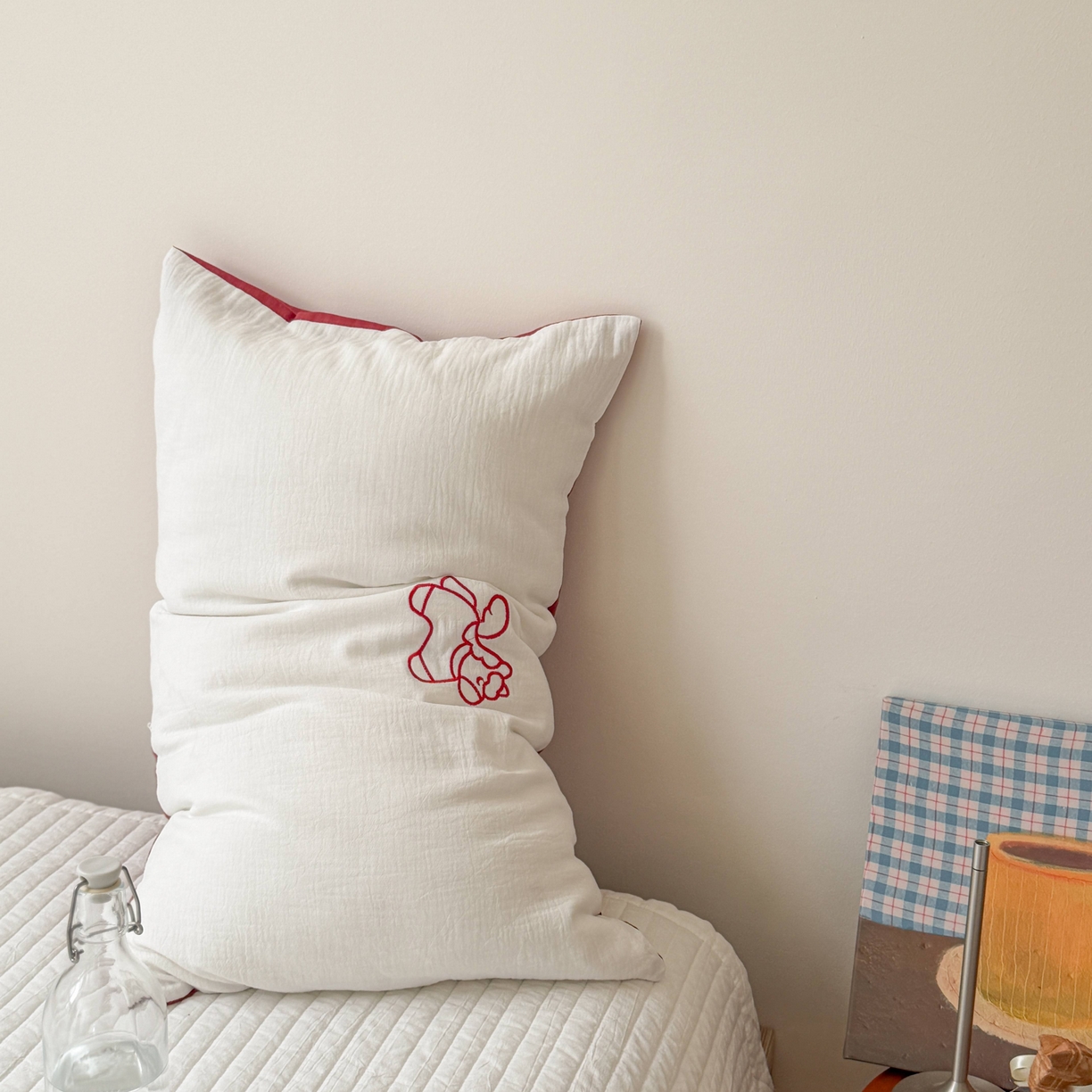 91家纺网 家纺一手货源 找家纺 FORTWO家纺原创设计（FOR TWO家纺） 2026新款双层纱单品枕套单枕套枕套单件 小红马