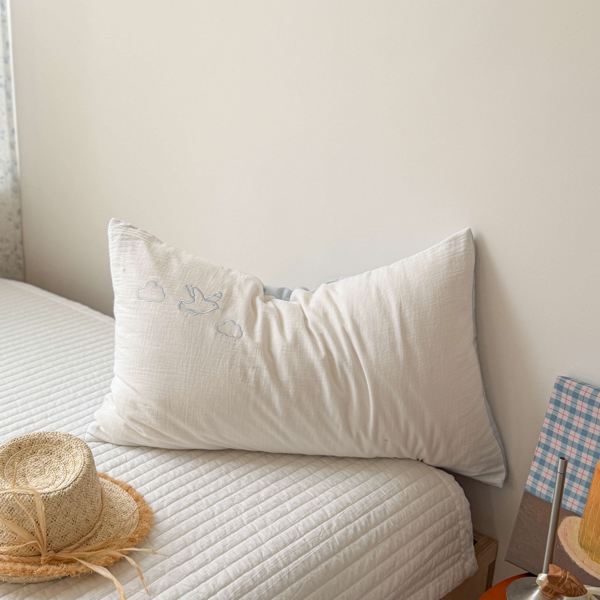 FORTWO家纺原创设计（FOR TWO家纺） 2026新款双层纱单品枕套单枕套枕套单件 海鸥