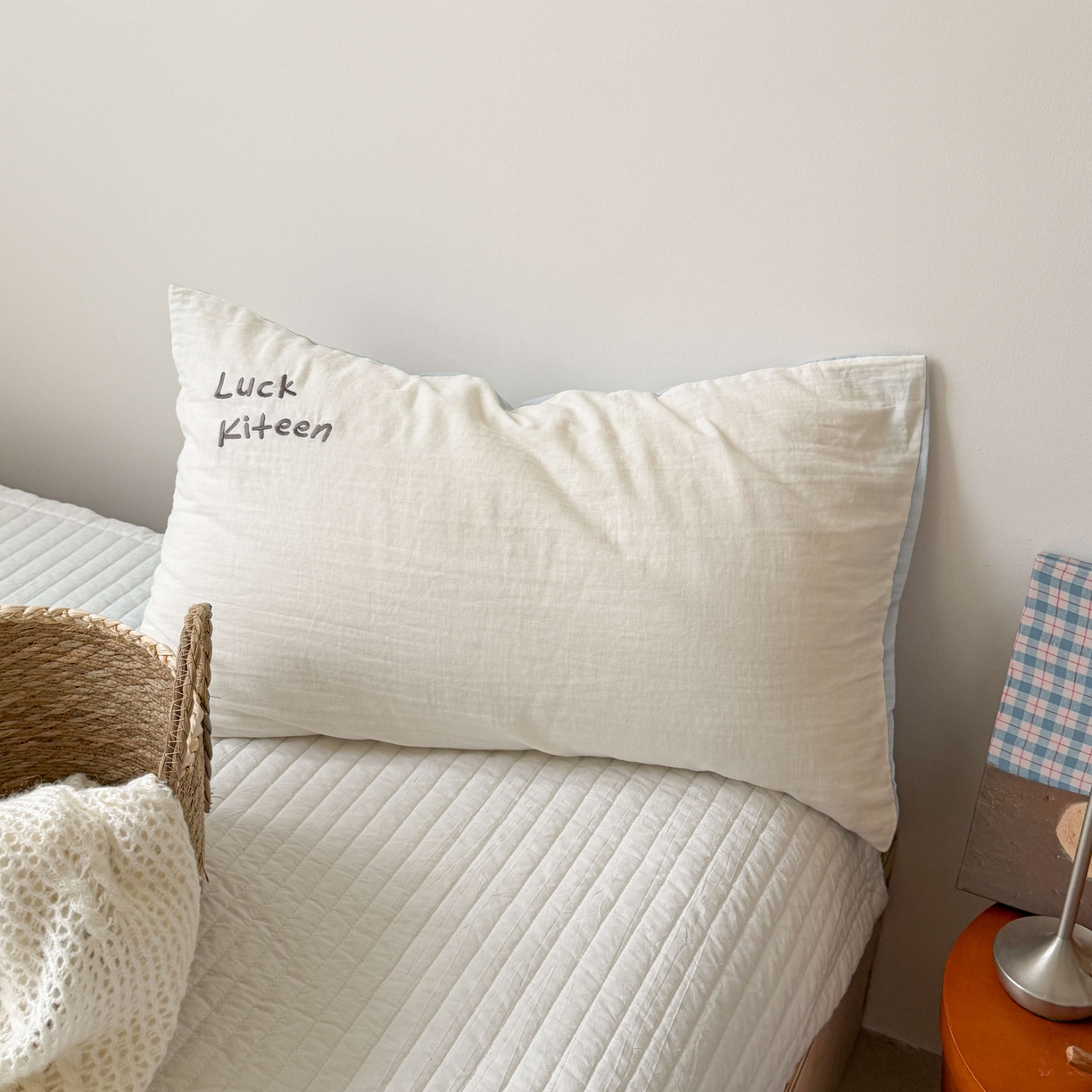 FORTWO家纺原创设计（FOR TWO家纺） 2026新款双层纱单品枕套单枕套枕套单件 LUCK