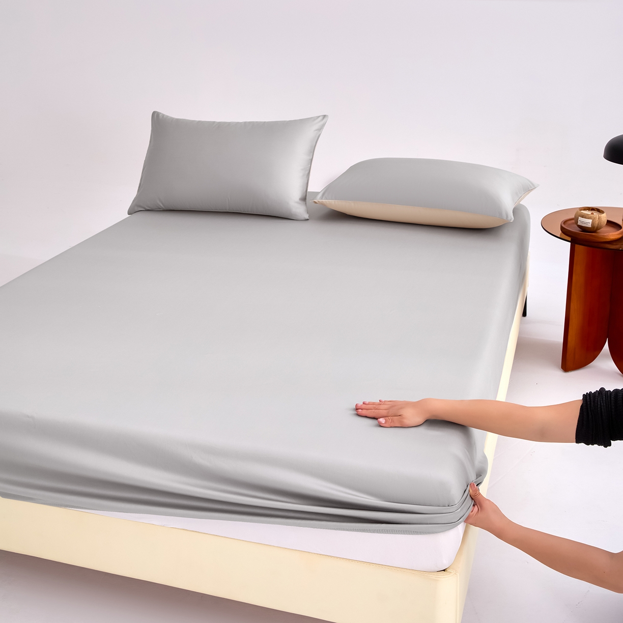 91家纺网 家纺一手货源 找家纺 （总）合欢（原天一阁） 2026新款50s双股长绒棉全棉纯棉床笠三件套