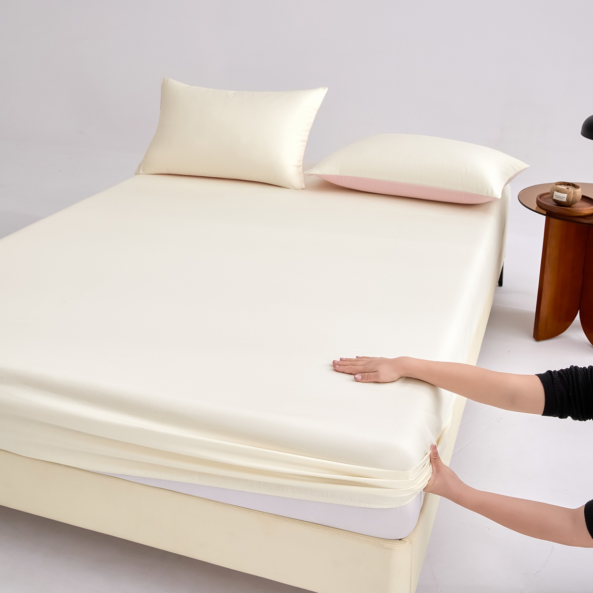 91家纺网 家纺一手货源 找家纺 （总）合欢（原天一阁） 2026新款50s双股长绒棉全棉纯棉床笠三件套