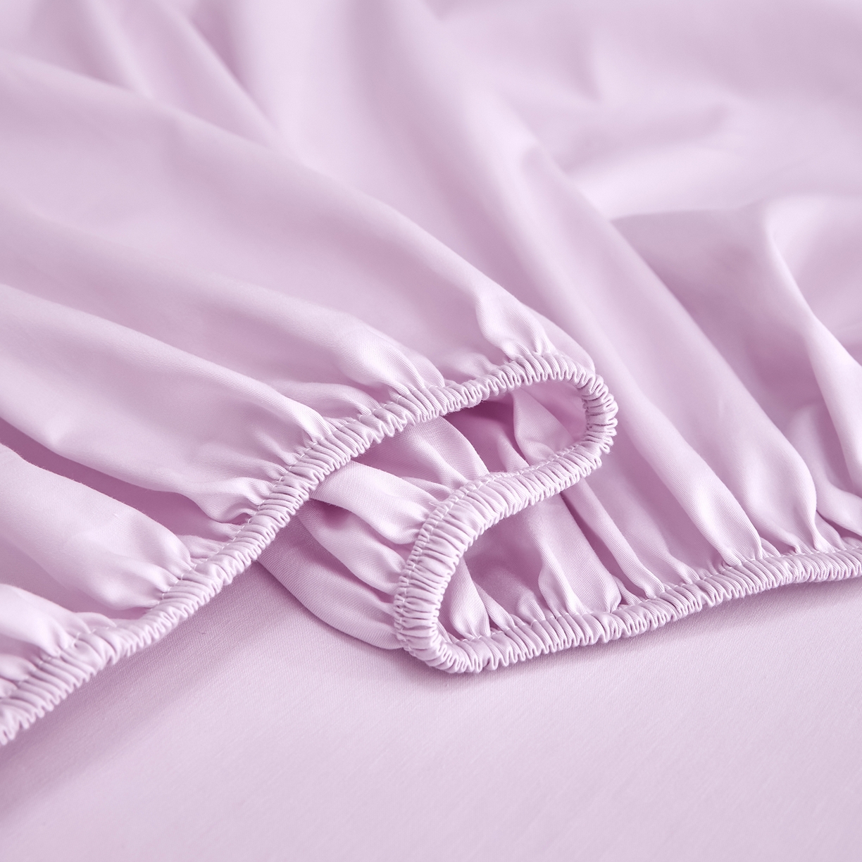 91家纺网 家纺一手货源 找家纺 合欢（原天一阁） 2026新款50s双股长绒棉全棉纯棉床笠三件套 香芋紫