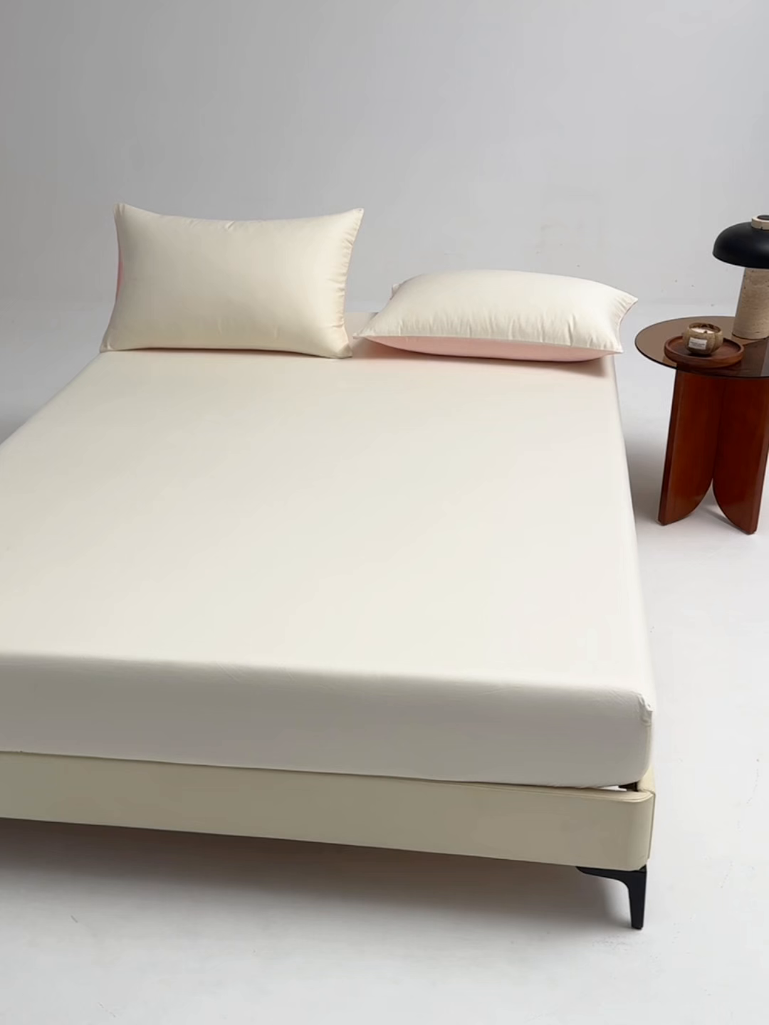 91家纺网 家纺一手货源 找家纺 合欢（原天一阁） 2026新款50s双股长绒棉全棉纯棉床笠三件套 流苏白