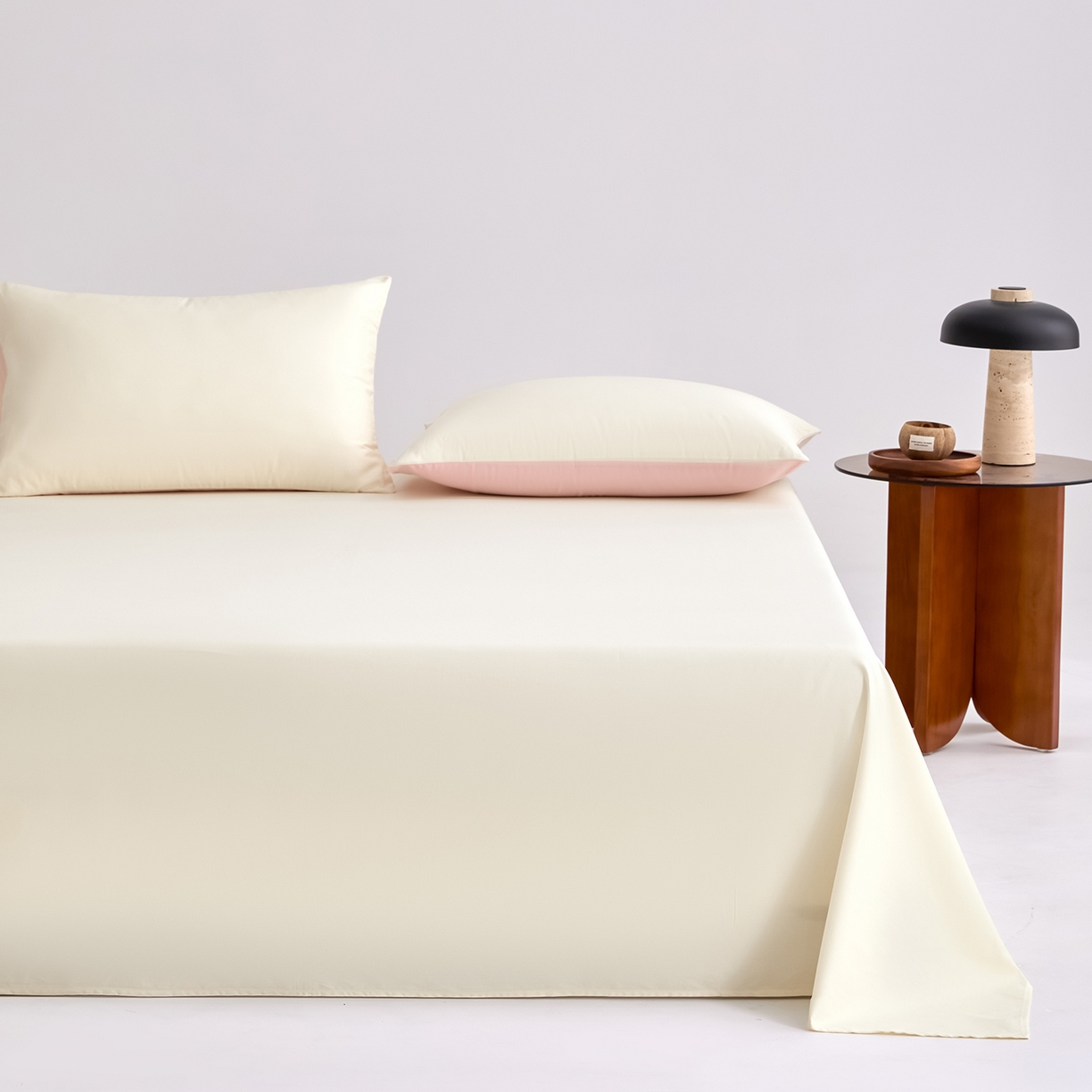 91家纺网 家纺一手货源 找家纺 合欢（原天一阁） 2026新款50s双股长绒棉全棉纯棉床单三件套 流苏白