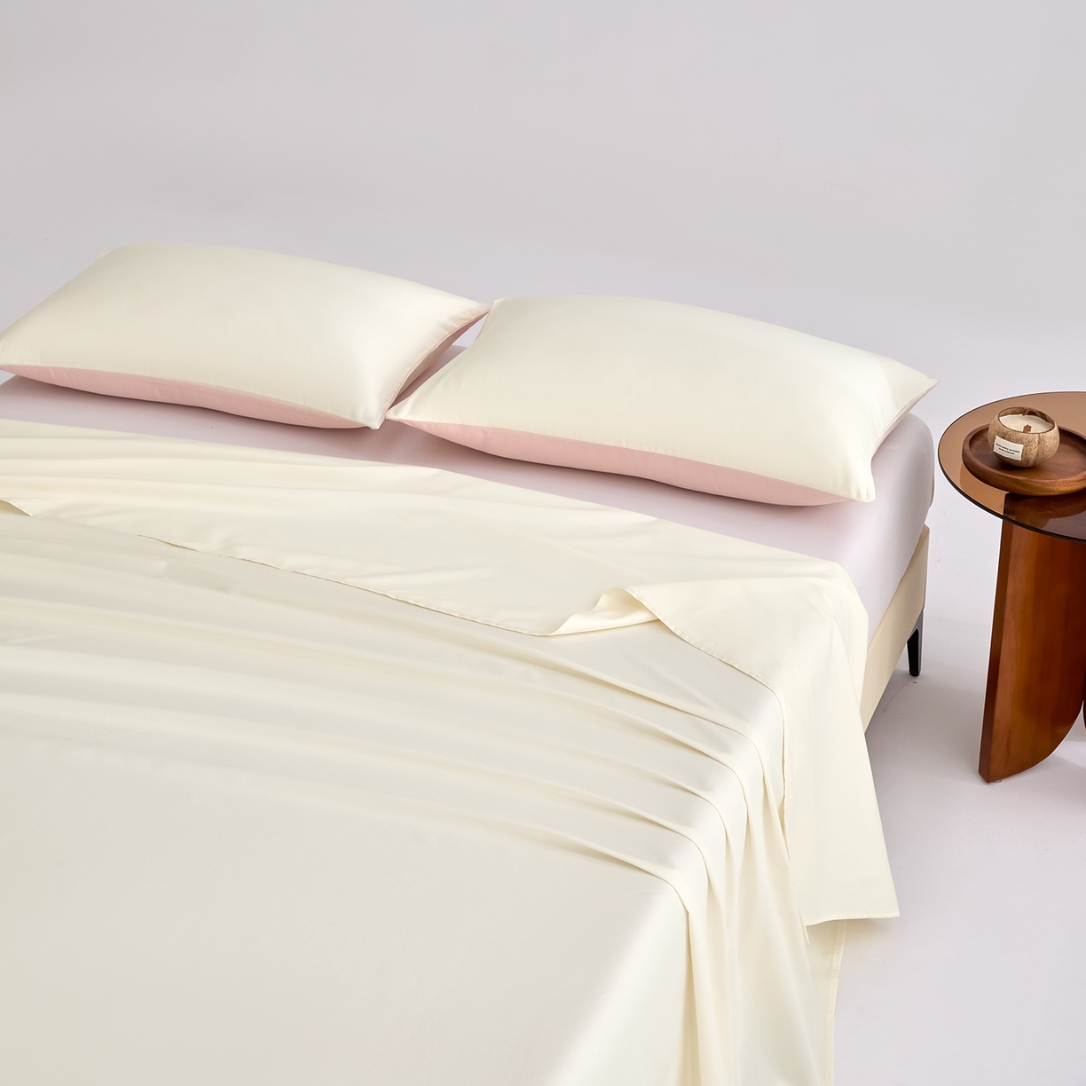 91家纺网 家纺一手货源 找家纺 合欢（原天一阁） 2026新款50s双股长绒棉全棉纯棉床单三件套 流苏白