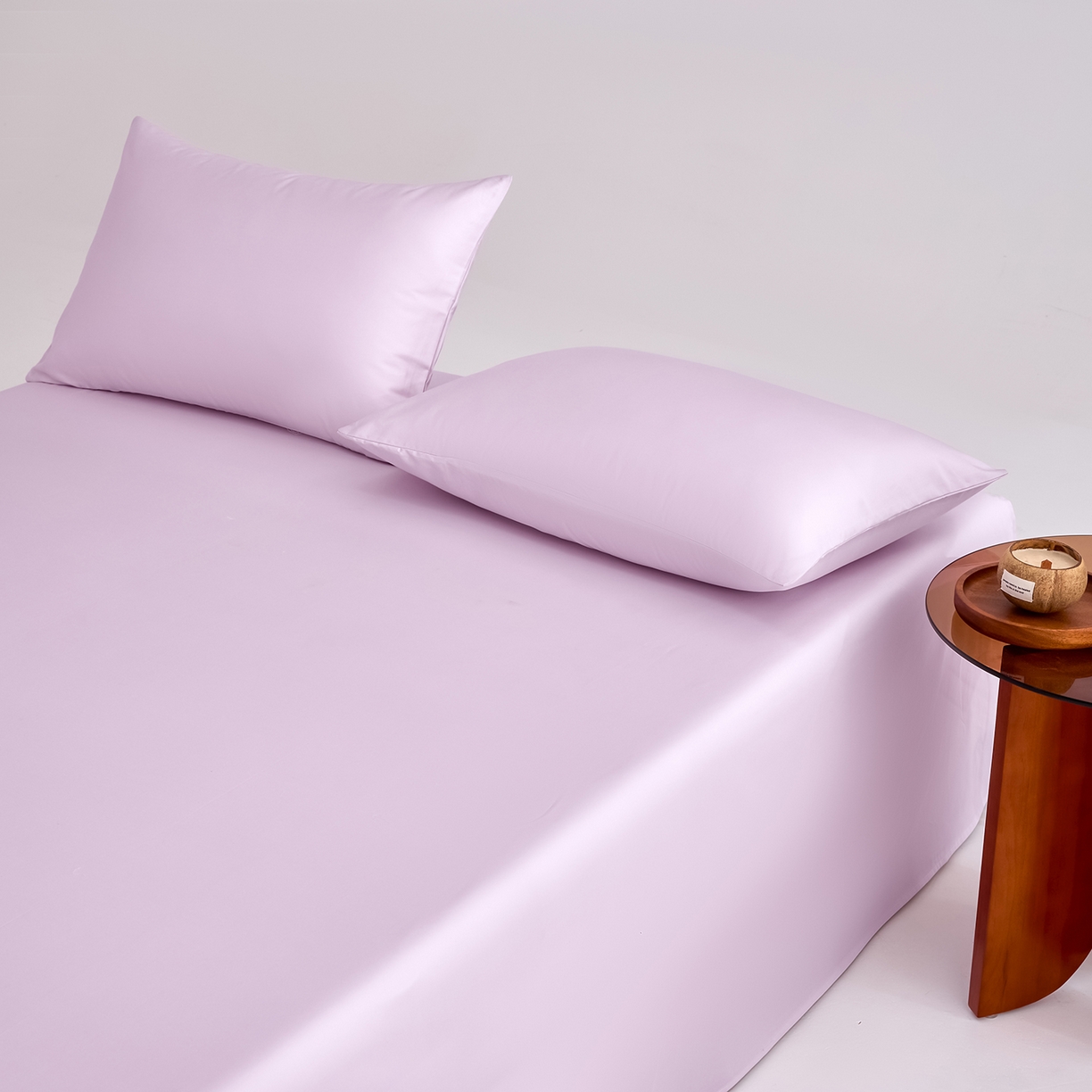 91家纺网 家纺一手货源 找家纺 合欢（原天一阁） 2026新款50s双股长绒棉全棉纯棉床单三件套 香芋紫