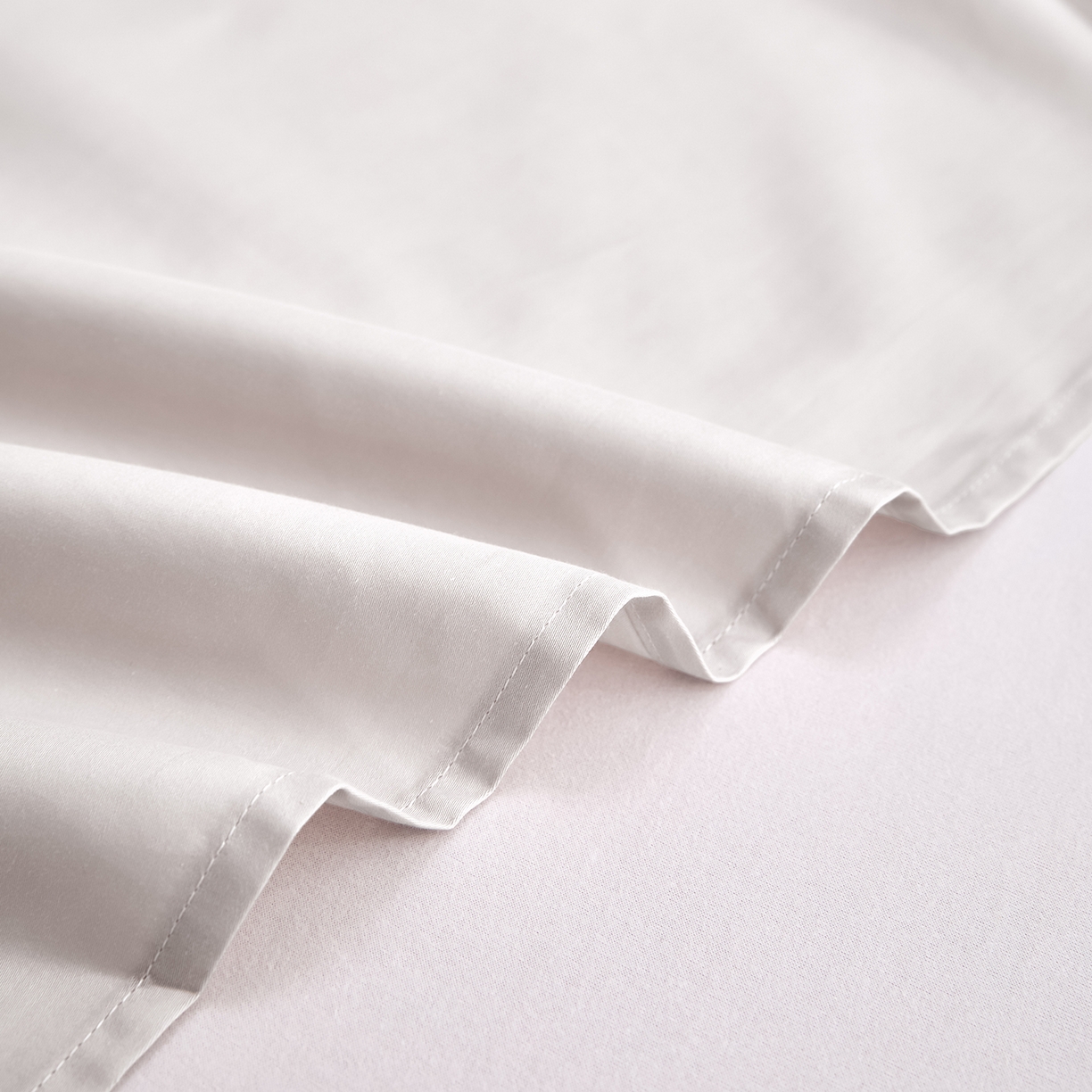 91家纺网 家纺一手货源 找家纺 合欢（原天一阁） 2026新款50s双股长绒棉全棉纯棉床单三件套 银竹灰