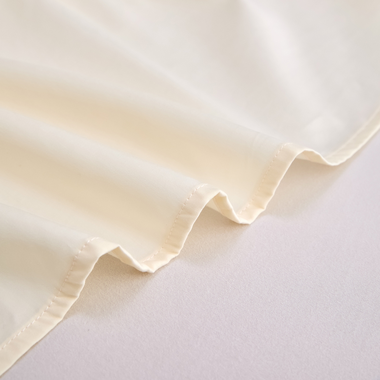 91家纺网 家纺一手货源 找家纺 合欢（原天一阁） 2026新款50s双股长绒棉全棉纯棉床单三件套 流苏白