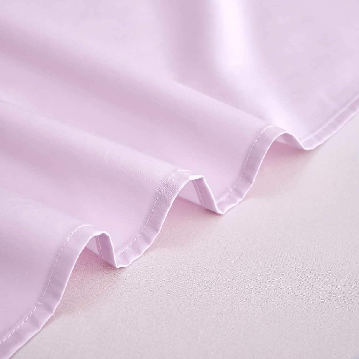 91家纺网 家纺一手货源 找家纺 合欢（原天一阁） 2026新款50s双股长绒棉全棉纯棉床单三件套 香芋紫