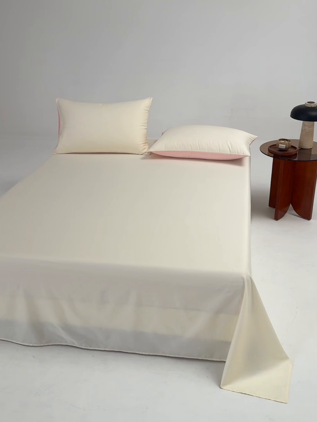 91家纺网 家纺一手货源 找家纺 合欢（原天一阁） 2026新款50s双股长绒棉全棉纯棉床单三件套 流苏白