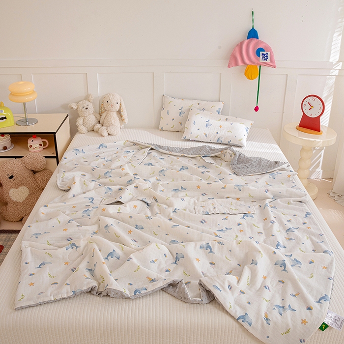 91家纺网 家纺一手货源 找家纺 （总）十九色 2026春夏新款全棉华夫格纱布凉感防踢被拥抱被夏被夏凉被空调被