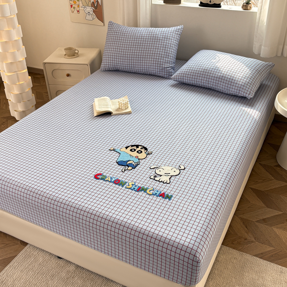 91家纺网 家纺一手货源 找家纺 （总）居眠 2026新款全棉刺绣蜡笔小新床笠