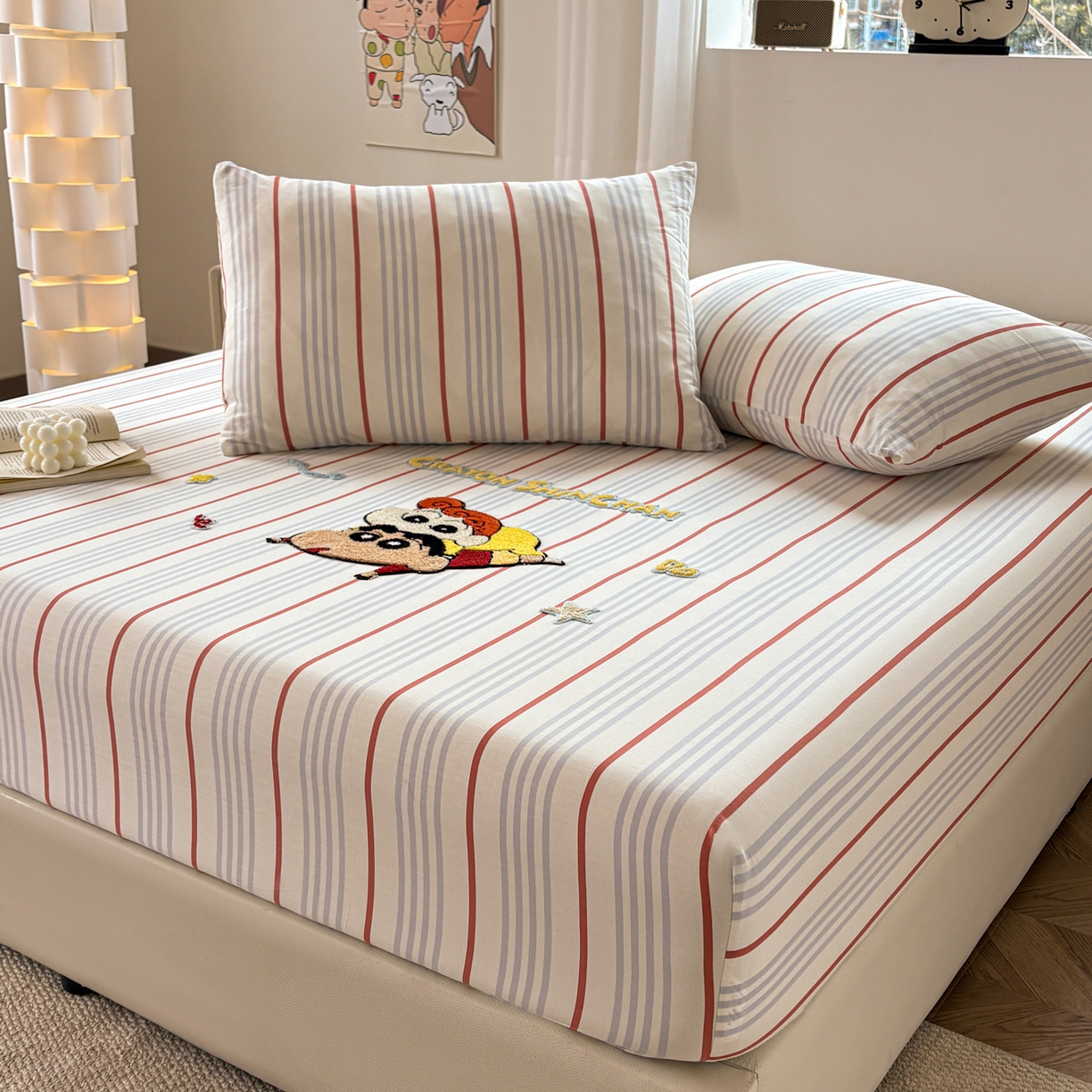 91家纺网 家纺一手货源 找家纺 （总）居眠 2026新款全棉刺绣蜡笔小新床笠