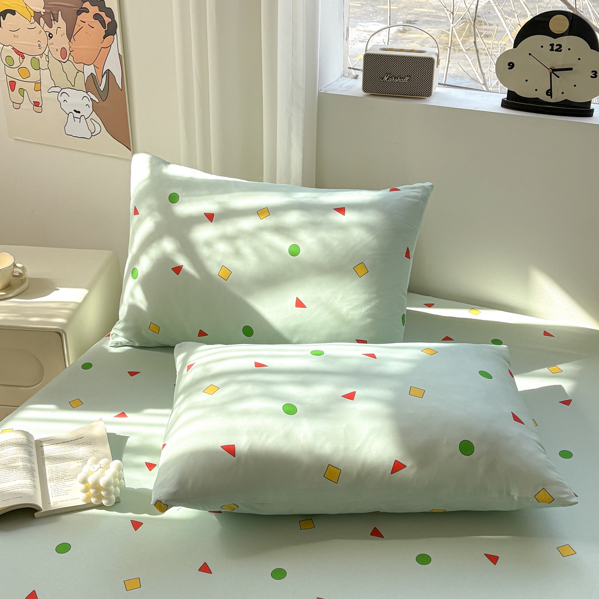 居眠 2026新款全棉刺绣蜡笔小新枕套 稚趣童年-小新