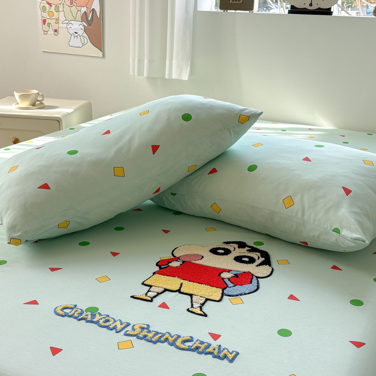 91家纺网 家纺一手货源 找家纺 居眠 2026新款全棉刺绣蜡笔小新枕套 稚趣童年-小新