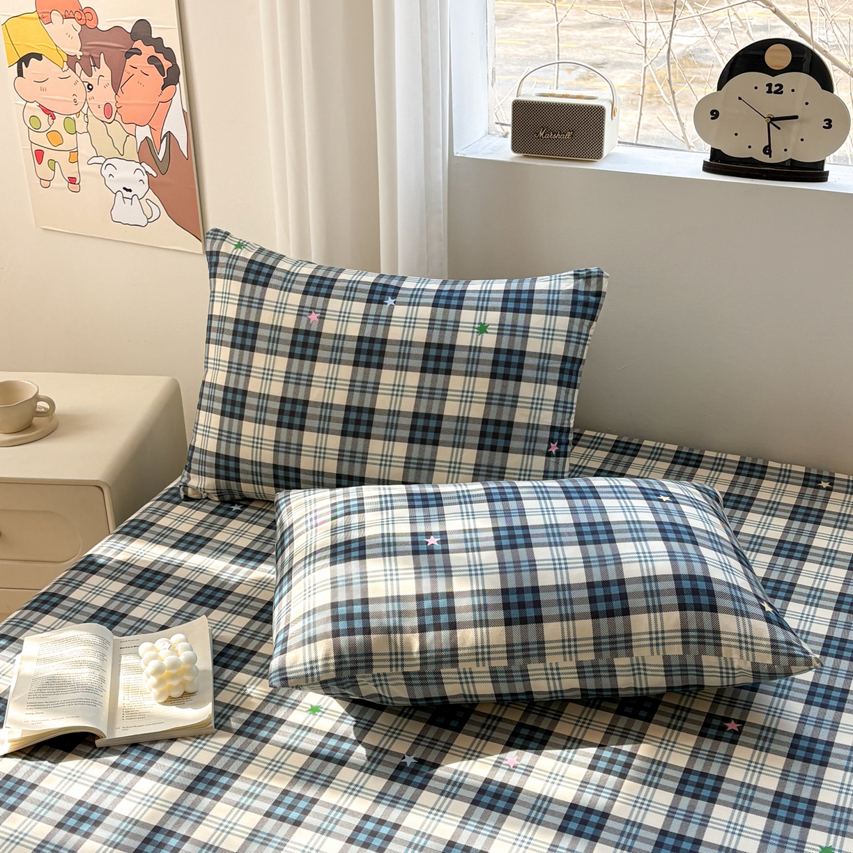 居眠 2026新款全棉刺绣蜡笔小新枕套 由由里-小新