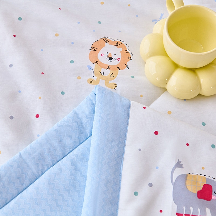 91家纺网 家纺一手货源 找家纺 紫乐家纺 2026春夏新款100%新疆棉花里外全棉夏被夏凉被空调被 班尼小象