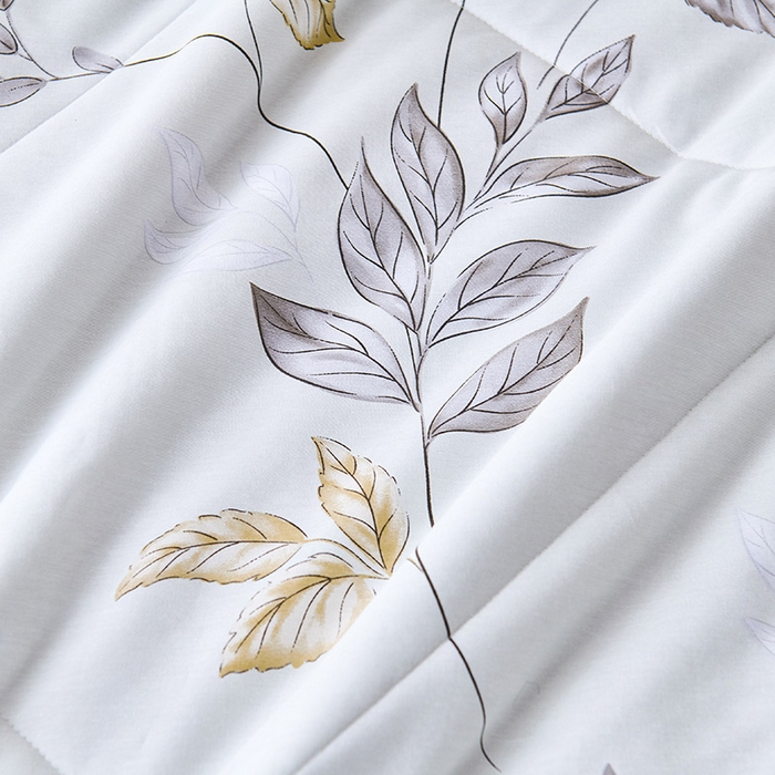 91家纺网 家纺一手货源 找家纺 紫乐家纺 2026春夏新款100%新疆棉花里外全棉夏被夏凉被空调被 枫林叶语-米