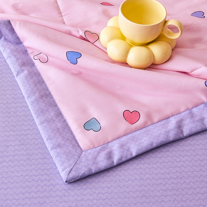 91家纺网 家纺一手货源 找家纺 紫乐家纺 2026春夏新款100%新疆棉花里外全棉夏被夏凉被空调被 公主梦-粉