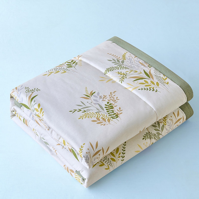 91家纺网 家纺一手货源 找家纺 紫乐家纺 2026春夏新款100%新疆棉花里外全棉夏被夏凉被空调被 水木年华