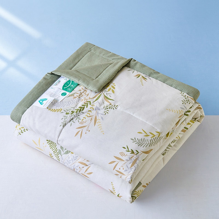 91家纺网 家纺一手货源 找家纺 紫乐家纺 2026春夏新款100%新疆棉花里外全棉夏被夏凉被空调被 水木年华