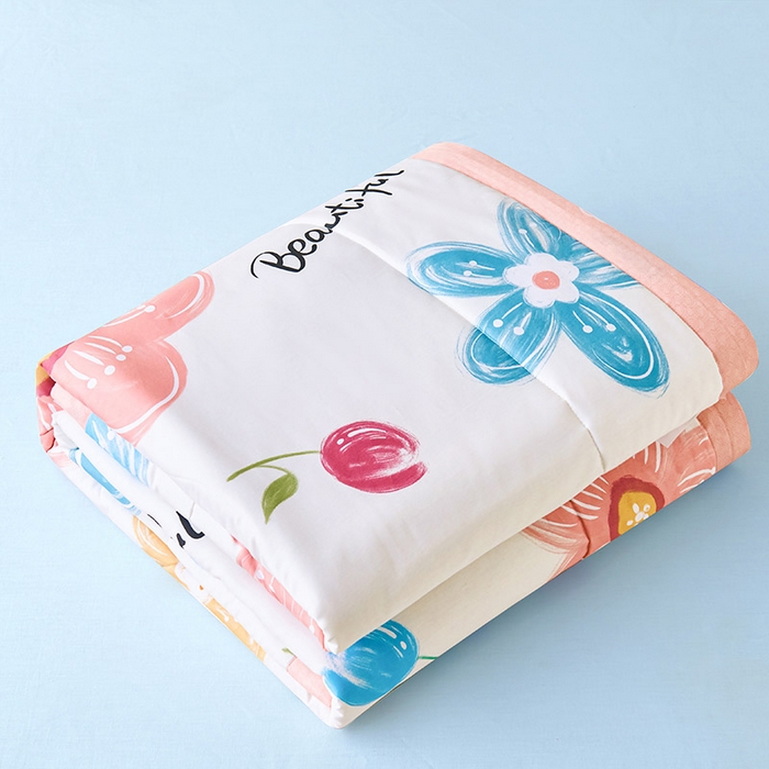 91家纺网 家纺一手货源 找家纺 紫乐家纺 2026春夏新款100%新疆棉花里外全棉夏被夏凉被空调被 悦然