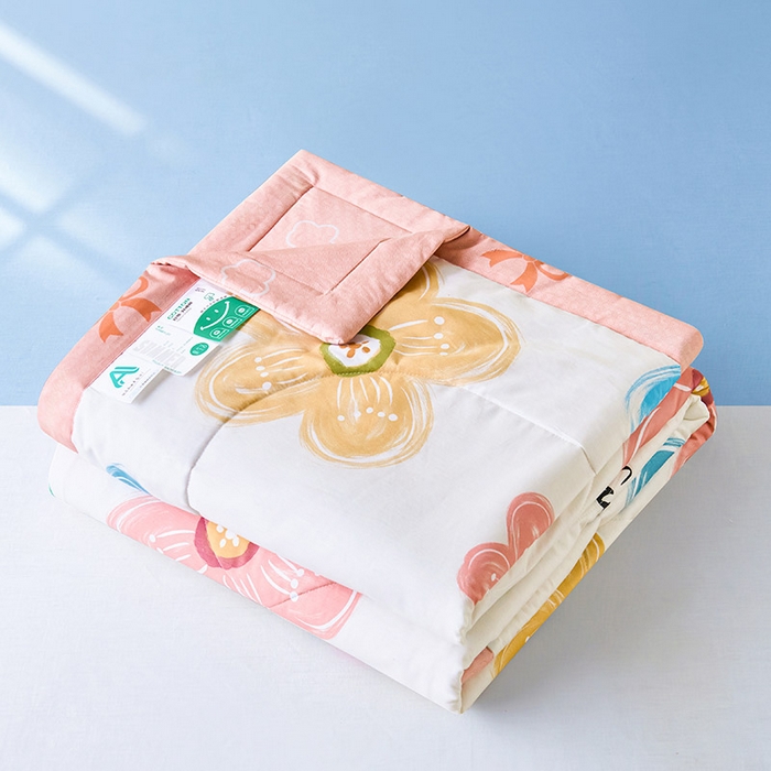 91家纺网 家纺一手货源 找家纺 紫乐家纺 2026春夏新款100%新疆棉花里外全棉夏被夏凉被空调被 悦然