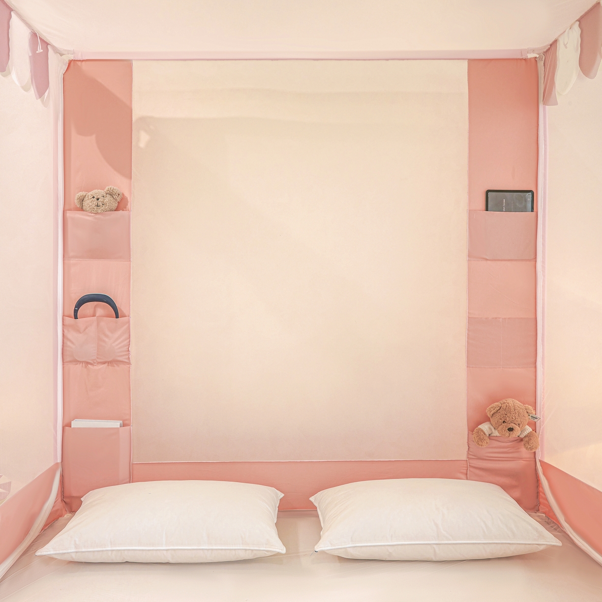 91家纺网 家纺一手货源 找家纺 富莱星蚊帐 2026新款双丝加厚网纱坐床蚊帐大力士围栏擎天柱支架-花样年华 花样年华-玉