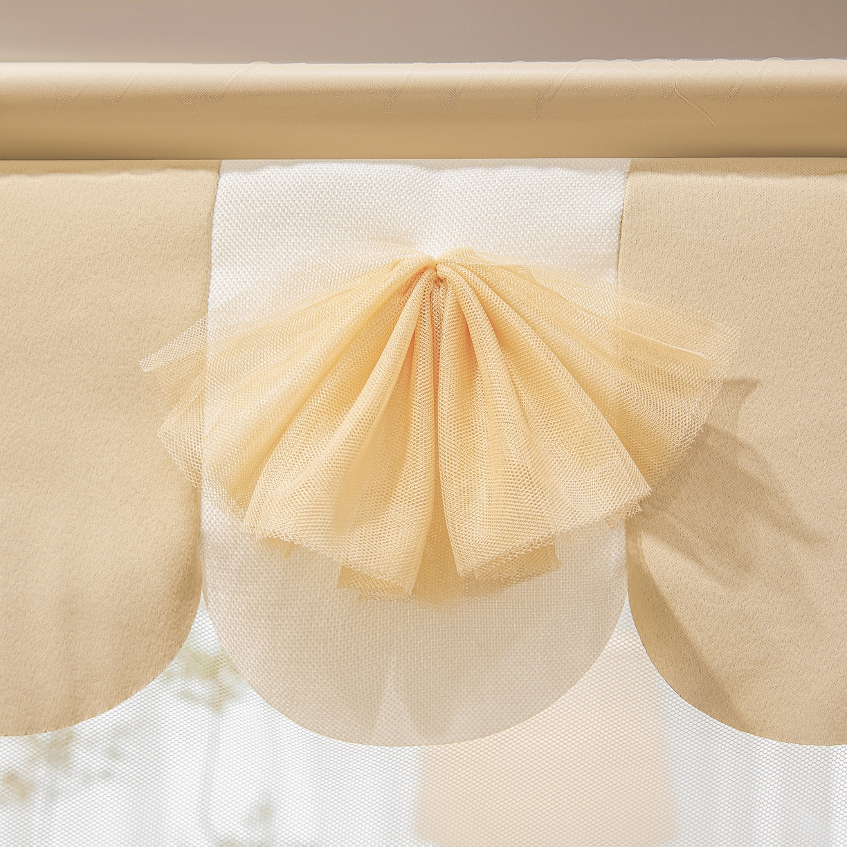 91家纺网 家纺一手货源 找家纺 富莱星蚊帐 2026新款双丝加厚网纱坐床蚊帐大力士围栏擎天柱支架-花样年华 花样年华-卡其