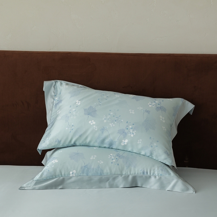 91家纺网 家纺一手货源 找家纺 ROZ home 蕊姿家居 2026新款60s天丝棉数码印花单床笠 秋海棠 山岚