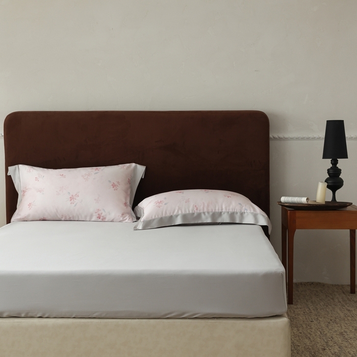 ROZ home 蕊姿家居 2026新款60s天丝棉数码印花单床笠 浮香粉 巴黎灰