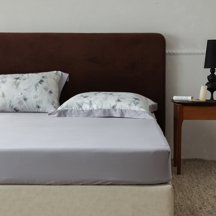 ROZ home 蕊姿家居 2026新款60s天丝棉数码印花单床笠 葡萄绿 极致灰