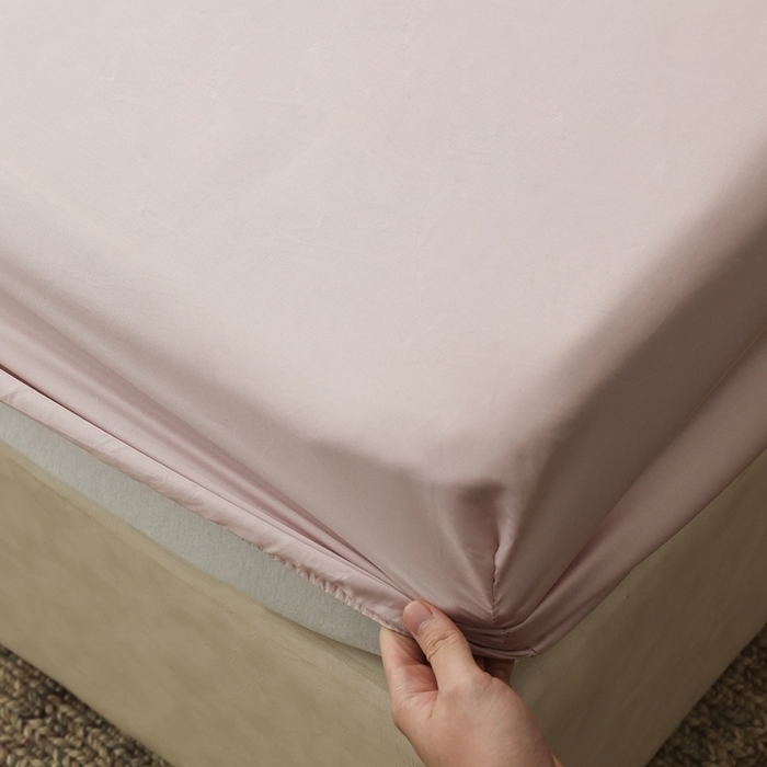 91家纺网 家纺一手货源 找家纺 ROZ home 蕊姿家居 2026新款60s天丝棉数码印花单床笠 秋海棠 柔雾粉