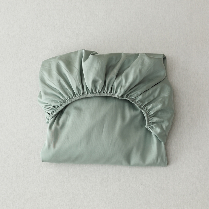 91家纺网 家纺一手货源 找家纺 ROZ home 蕊姿家居 2026新款60s天丝棉数码印花单床笠 浮香 松石绿