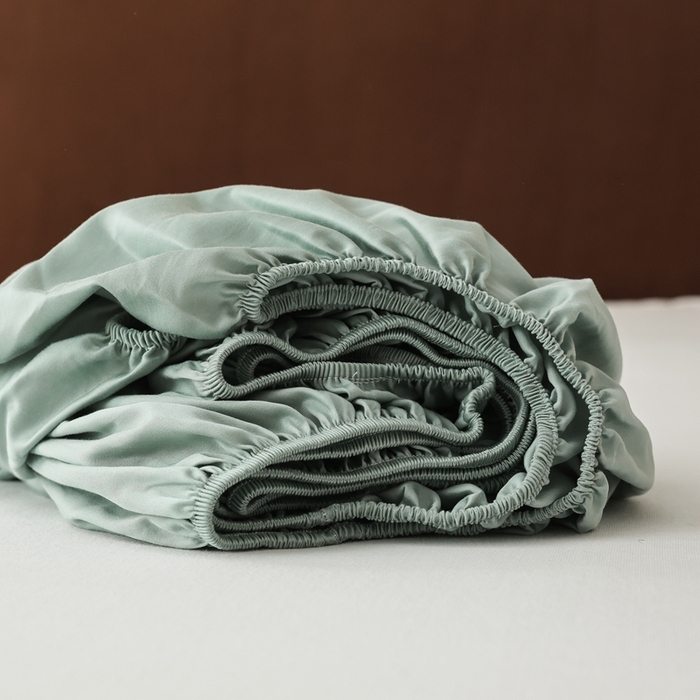 91家纺网 家纺一手货源 找家纺 ROZ home 蕊姿家居 2026新款60s天丝棉数码印花单床单 浮香 松石绿