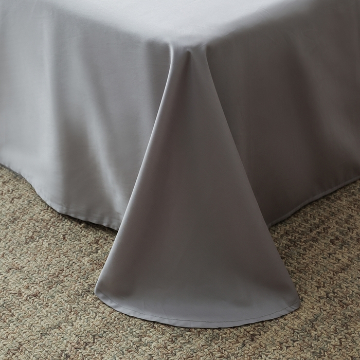 91家纺网 家纺一手货源 找家纺 ROZ home 蕊姿家居 2026新款60s天丝棉数码印花单床单 葡萄绿 极致灰