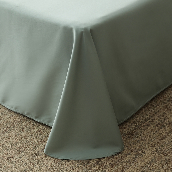 91家纺网 家纺一手货源 找家纺 ROZ home 蕊姿家居 2026新款60s天丝棉数码印花单床单 浮香 松石绿