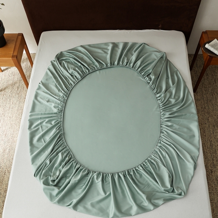 91家纺网 家纺一手货源 找家纺 ROZ home 蕊姿家居 2026新款60s天丝棉数码印花单床单 浮香 松石绿