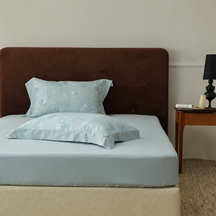 91家纺网 家纺一手货源 找家纺 ROZ home 蕊姿家居 2026新款60s天丝棉数码印花单枕套 秋海棠 山岚