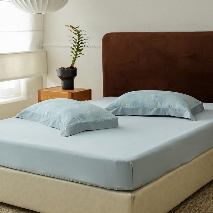 91家纺网 家纺一手货源 找家纺 ROZ home 蕊姿家居 2026新款60s天丝棉数码印花单枕套 秋海棠 山岚