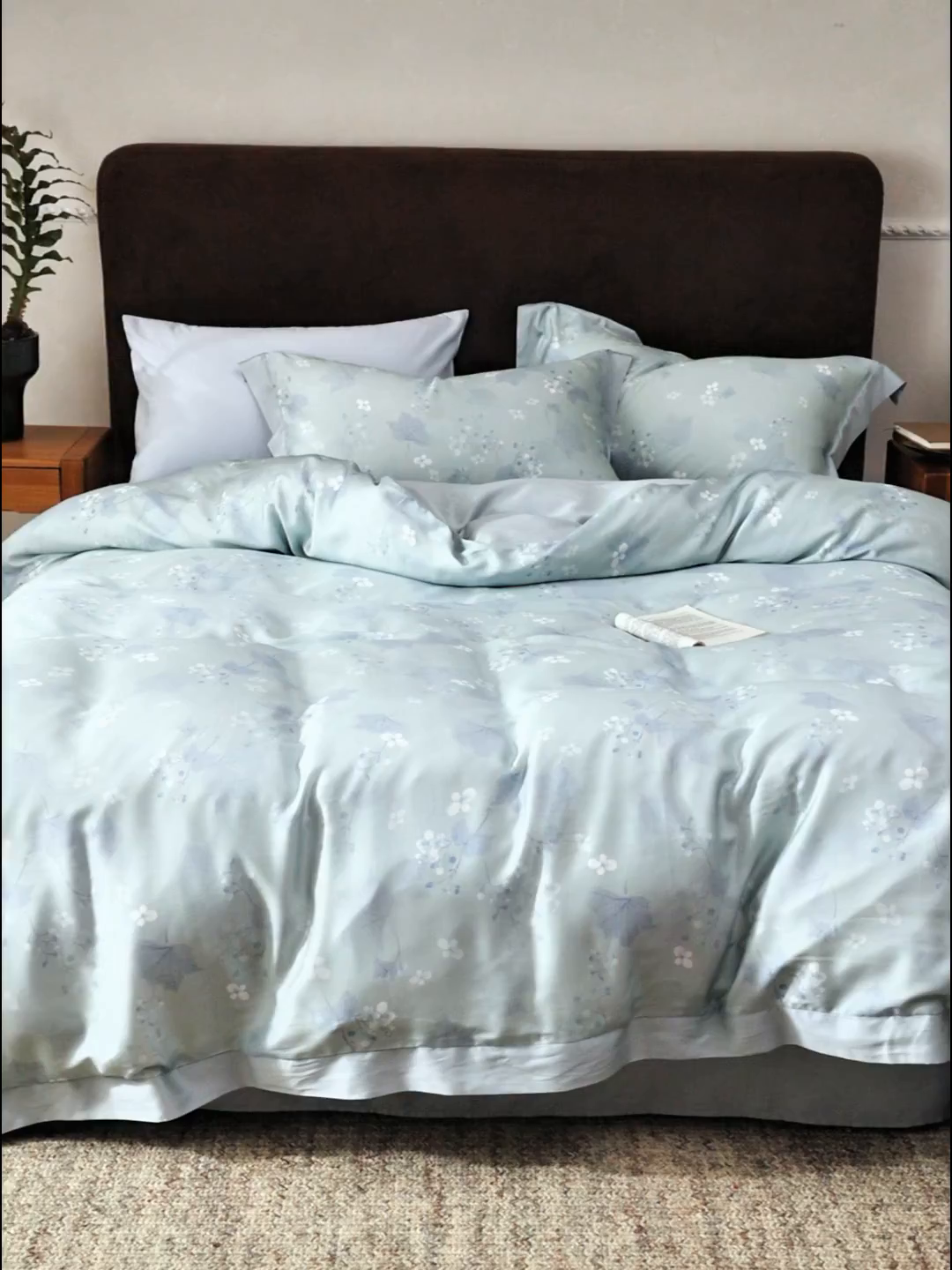 91家纺网 家纺一手货源 找家纺 ROZ home 蕊姿家居 2026新款60s天丝棉数码印花单枕套 秋海棠 山岚