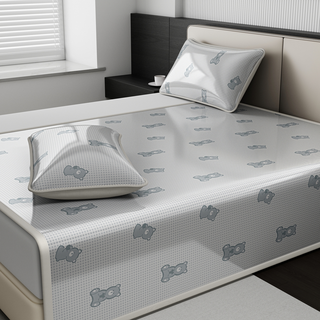 91家纺网 家纺一手货源 找家纺 （总）爱思凯家纺 2026新款元森条席-冰丝凉席 成人款（床席款）