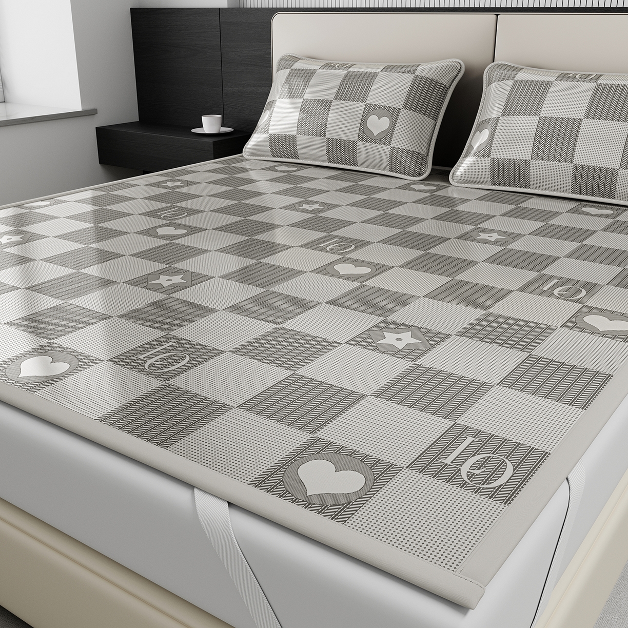 91家纺网 家纺一手货源 找家纺 （总）爱思凯家纺 2026新款元森条席-冰丝凉席 成人款（床席款）