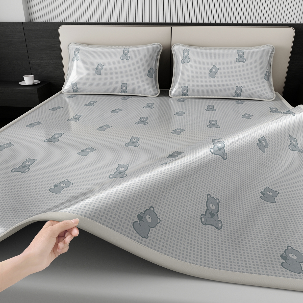 91家纺网 家纺一手货源 找家纺 （总）爱思凯家纺 2026新款元森条席-冰丝凉席 成人款（床席款）