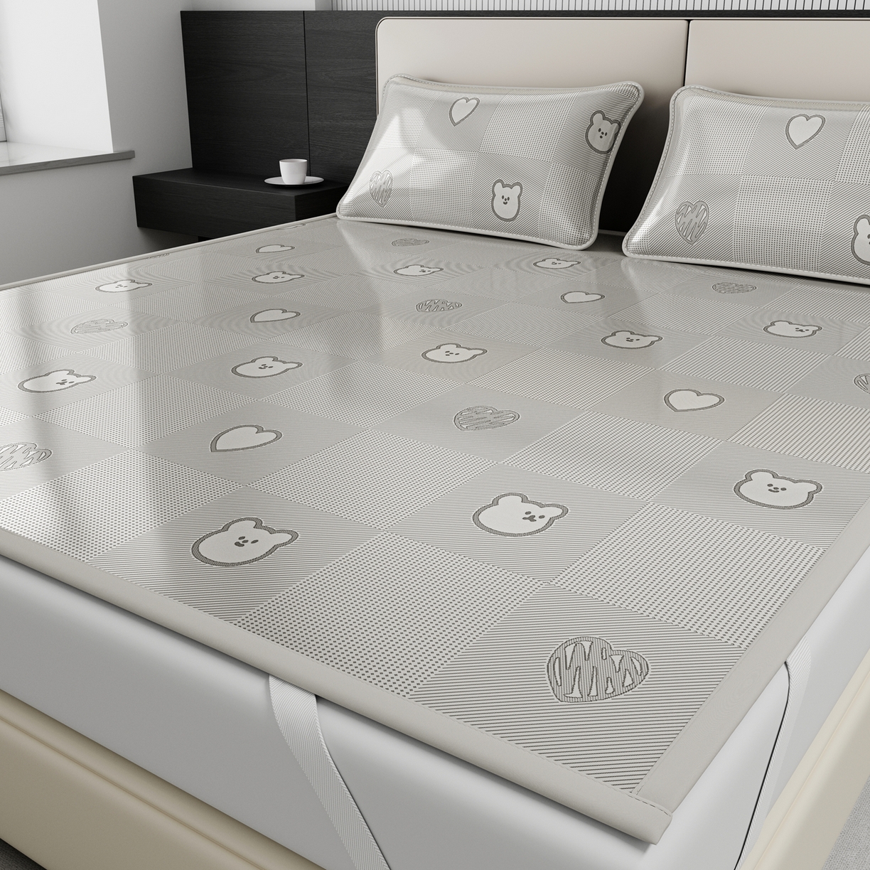 91家纺网 家纺一手货源 找家纺 （总）爱思凯家纺 2026新款元森条席-冰丝凉席 成人款（床席款）