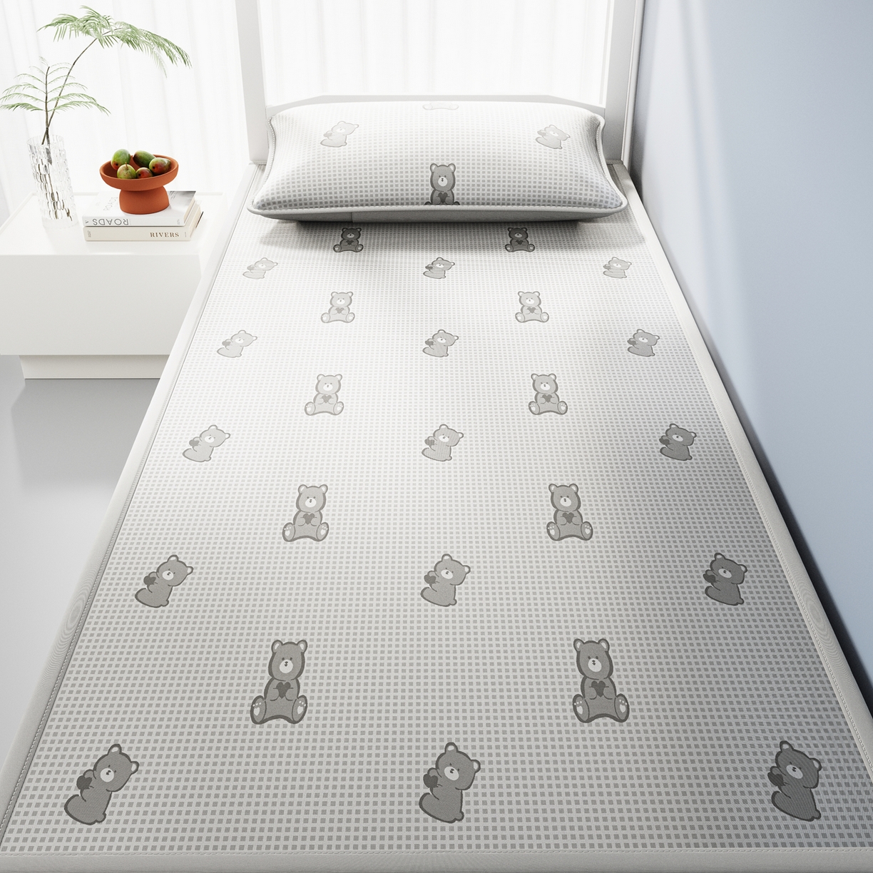 91家纺网 家纺一手货源 找家纺 （总）爱思凯家纺 2026新款元森条席-冰丝凉席 学生款（床席款）